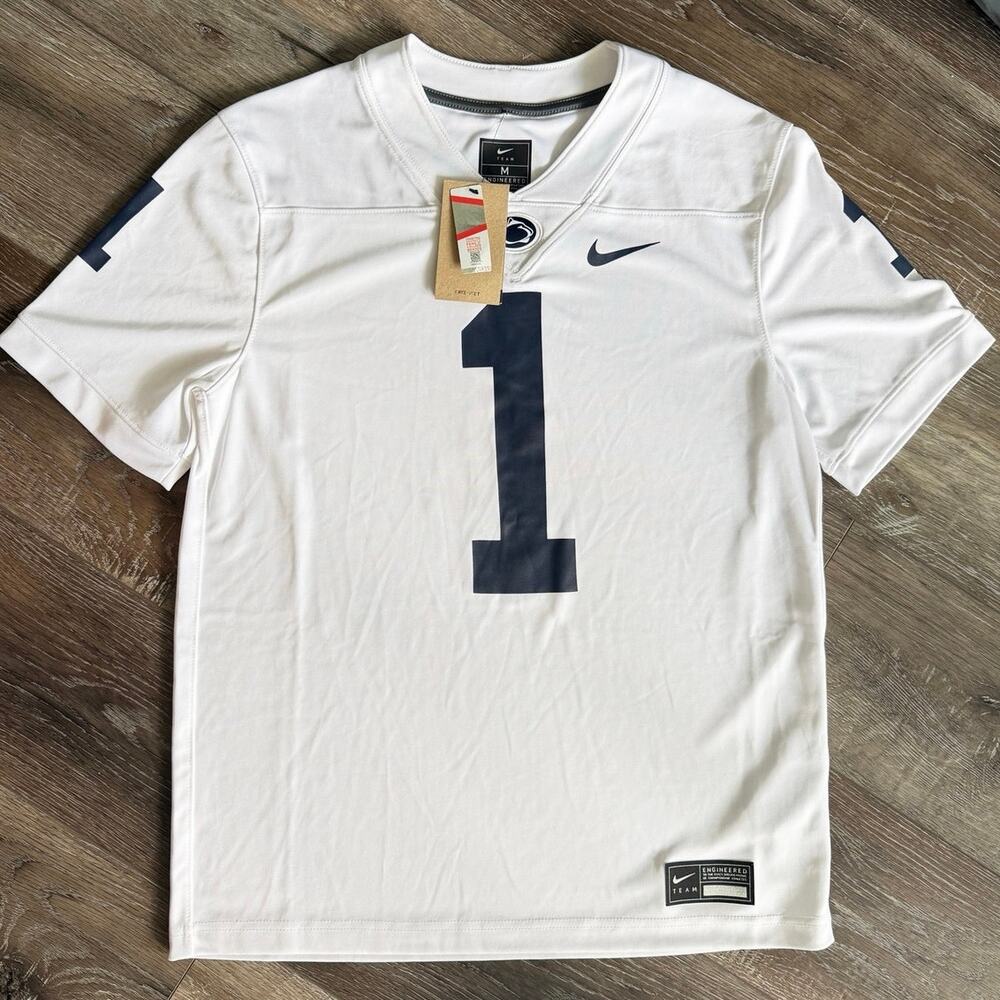 Nike Penn State Nittany Lions #1 Game Jersey White Men’s Medium NWT